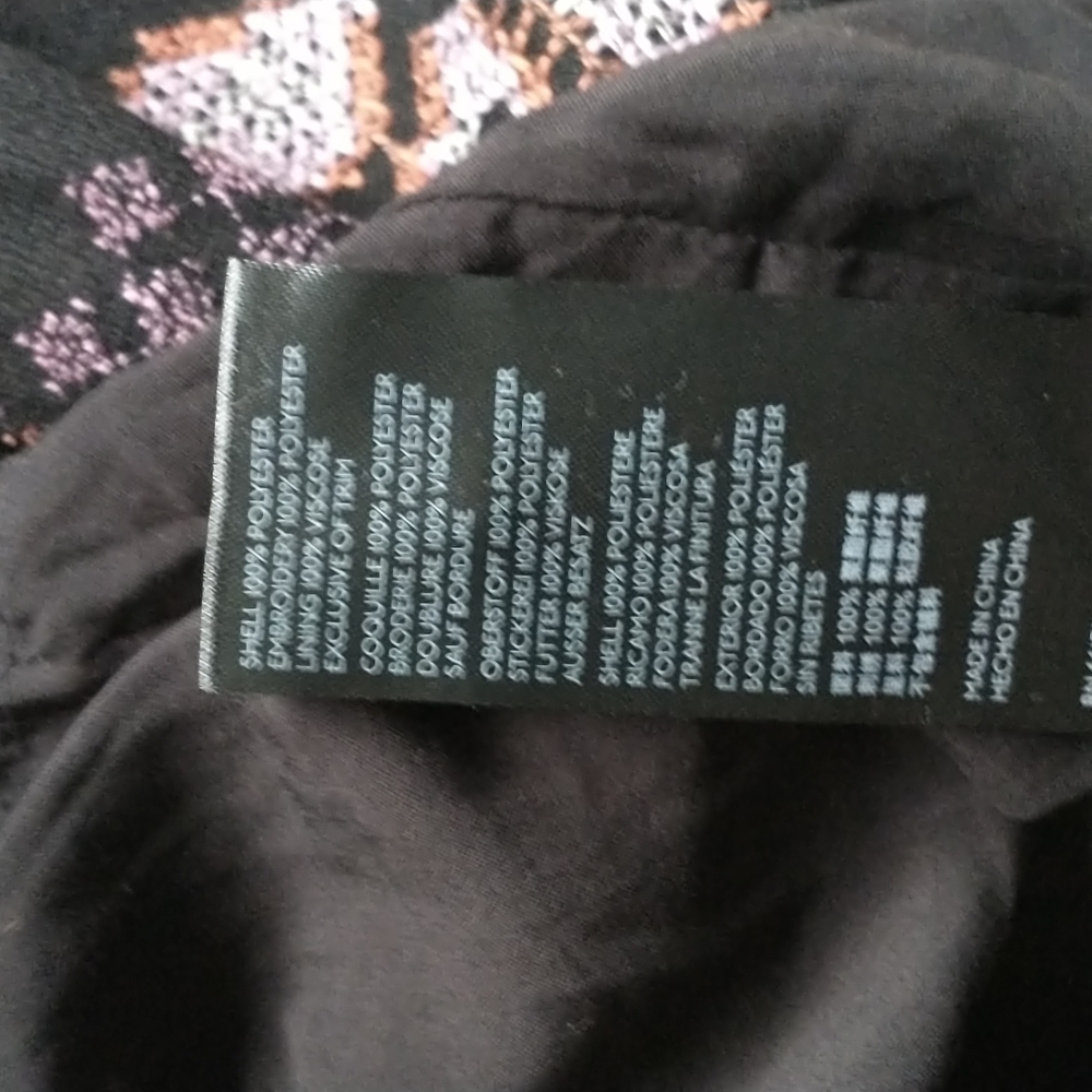 Anthropologie embroidered black motif dress - Picture 12 of 17